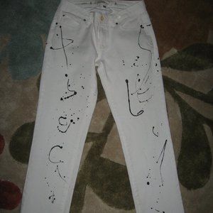 Jennifer Lopez Capri Jeans w/Paint Splatter 2